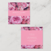 ピッモダンクエレガント・ローズプロフェッショナルテンプレート スクエア名刺 (正面/裏面)