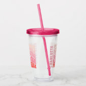 ピッモダンクガーリー・レトロ60のシンプルメイド・オブ・オーナー（花嫁付き添い人） アクリルタンブラー (左)