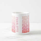 ピッモダンクガーリー・レトロ60のシンプルメイド・オブ・オーナー(花嫁付き添い人) コーヒーマグカップ (中央)