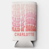 ピッモダンクガーリー・レトロ60のビベスメイド・オブ・オーナー(花嫁付き添い人) スリム缶クーラー (正面)