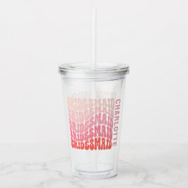 ピッモダンクガーリー・レトロ60年代のシンプル花嫁 アクリルタンブラー