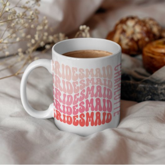 ピッモダンクガーリー・レトロ60年代のシンプル花嫁 コーヒーマグカップ