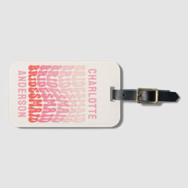 ピッモダンクガーリー・レトロ60年代のシンプル花嫁 ラゲッジタグ