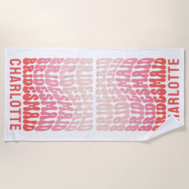 ピッモダンクガーリー・レトロ60年代のシンプル雰囲気 ビーチタオル