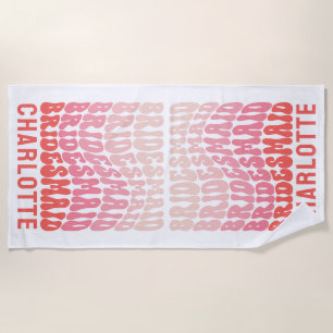 ピッモダンクガーリー・レトロ60年代のシンプル雰囲気 ビーチタオル