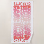 ピッモダンクガーリー・レトロ60年代のシンプル雰囲気 ビーチタオル (正面)