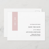 ピッモダンクミニマルシンプルの結婚式の日付を保存 案内ポストカード (正面/裏面)