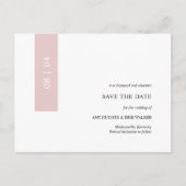ピッモダンクミニマルシンプルの結婚式の日付を保存 案内ポストカード (正面)