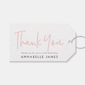 ピッモダンク感謝していスタイリッシュタイポグラフィ ギフトタグ (正面(横))