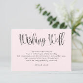 ピッモダンク結婚の願い事。シンプル赤面 エンクロージャーカード (スタンド正面)