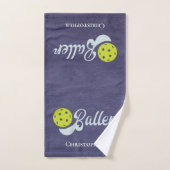 ピッモノグラムのクおもしろいボール選手スポーツ ハンドタオル (ハンドタオル)