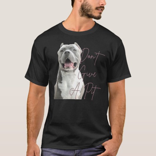 ピッ与えト・ブル・テリア犬の恋人を避ける Tシャツ (正面)