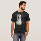 ピッ与えト・ブル・テリア犬の恋人を避ける Tシャツ (正面フル)