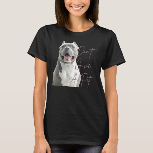 ピッ与えト・ブル・テリア犬の恋人を避ける Tシャツ (正面)
