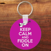 ピッ保クの暗い赤紫色でバイオリンに落ち着いてバイオリン キーホルダー (正面)