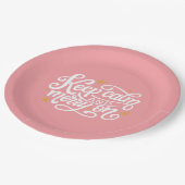 ピッ保クホッメリークタイポグラフィ ペーパープレート (アングル)