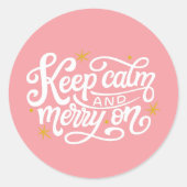 ピッ保クホッメリークタイポグラフィ ラウンドシール (正面)