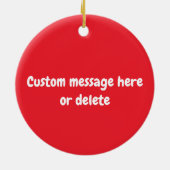 ピッ保クボールは運落ち着いたカスタム文字 セラミックオーナメント (裏面)