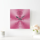 ピッ保運クの音色をメタルで輝かせる スクエア壁時計 (ホーム)