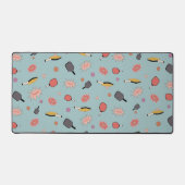 ピッ名門私立校風のクはっきりしたボール！青カラフル色のパターン デスクマット (正面)