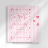 ピッ名門私立校風のクストライプ誕生日招待状ガール 招待状