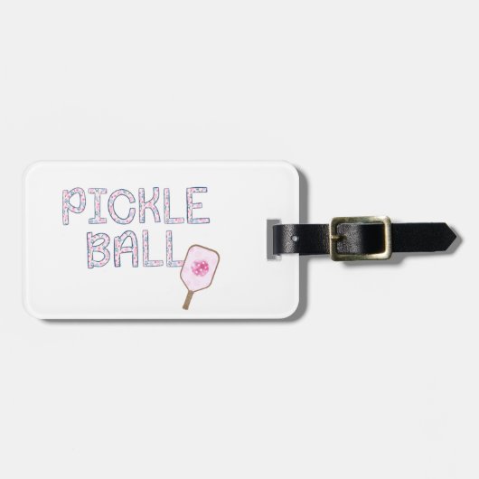 ピッ名門私立校風のクパーソナライズされたボール ラゲッジタグ (正面横)