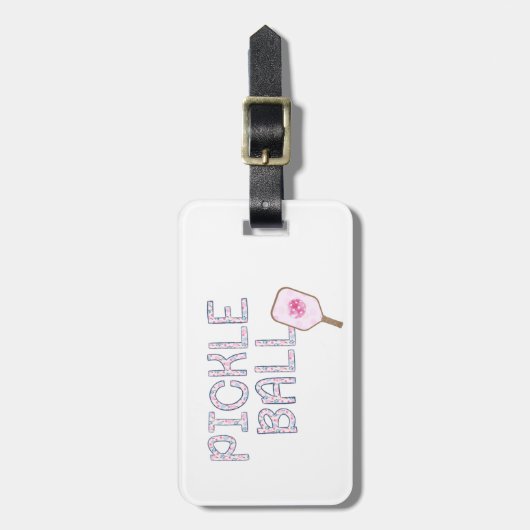 ピッ名門私立校風のクパーソナライズされたボール ラゲッジタグ (正面縦)