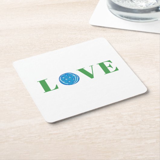 ピッ名門私立校風のクレボールラブ スクエアペーパーコースター (アングル)