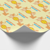 ピッ最高のクボール選手のバースデおもしろいィーパーティー ラッピングペーパー (角)