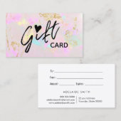 ピッ淡い色のクopalギフト券カード 名刺 (正面/裏面)