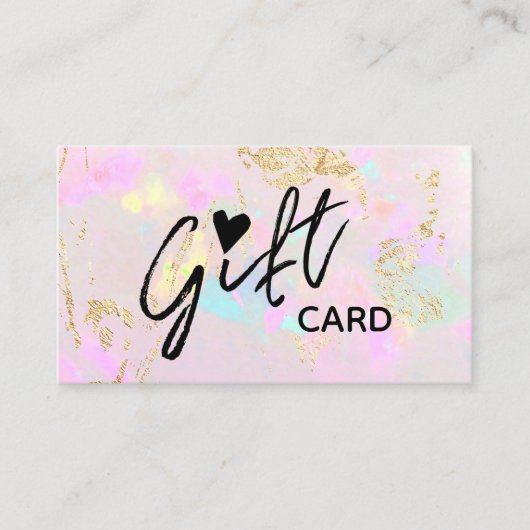 ピッ淡い色のクopalギフト券カード 名刺 (正面)