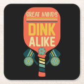 ピッ素晴らしクボールを気におもしろいする スクエアペーパーコースター (正面)