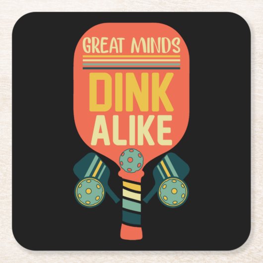 ピッ素晴らしクボールを気におもしろいする スクエアペーパーコースター (正面)