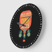 ピッ素晴らしクボールを気におもしろいする ラージ壁時計 (傾斜)