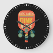 ピッ素晴らしクボールを気におもしろいする ラージ壁時計 (正面)