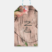 ピッ素朴クハートつる植物ブライダルシャワーカスタムお願い ギフトタグ (裏面)