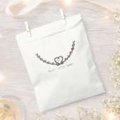 ピッ素朴クハートつる植物ブライダルシャワーカスタムお願い フェイバーバッグ (クリップ留めされた状態)