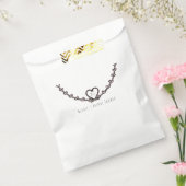 ピッ素朴クハートつる植物ブライダルシャワーカスタムお願い フェイバーバッグ (封をした状態)