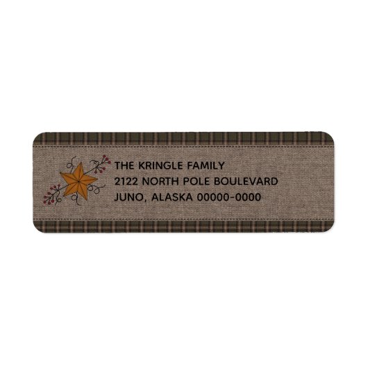 ピッ素朴プ初期の・ベリー・ラベル付きスター ラベル (正面)