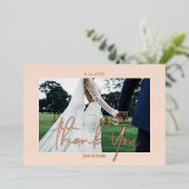 ピッ結婚ク実在のホイル2枚のサンキューカード 箔シーズンカード (立ち正面)