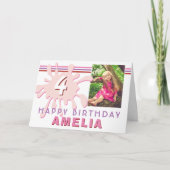 ピッ絵を描ク・スプラッシュ3女子フォト誕生日カード カード (正面)