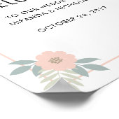 ピッ縁どク結婚フローラの歓迎サイン ポスター (角)