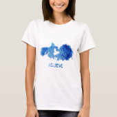 ピッ飛んでいるグ信じ Tシャツ (正面)