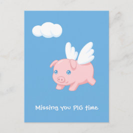 ピッ飛んでいるグ恋しく思・ユー ポストカード