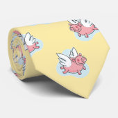 ピッ飛んでいるグ新中国の年誕生日イエローティ ネクタイ (ロール)