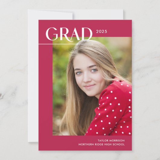 ピッ鮮やかクモダン1-Photo 2025卒業パーティー 招待状 (正面)