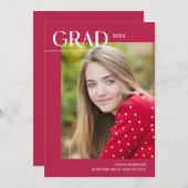 ピッ鮮やかクモダン1-Photo 2025卒業パーティー 招待状 (正面/裏面)