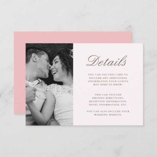 ピッ鮮やかク結婚のゲスト詳細写真 エンクロージャーカード (正面/裏面)