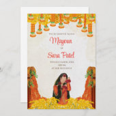 ピティがマヨウンへの招待状を、ハルディが招待状を 招待状 (正面/裏面)