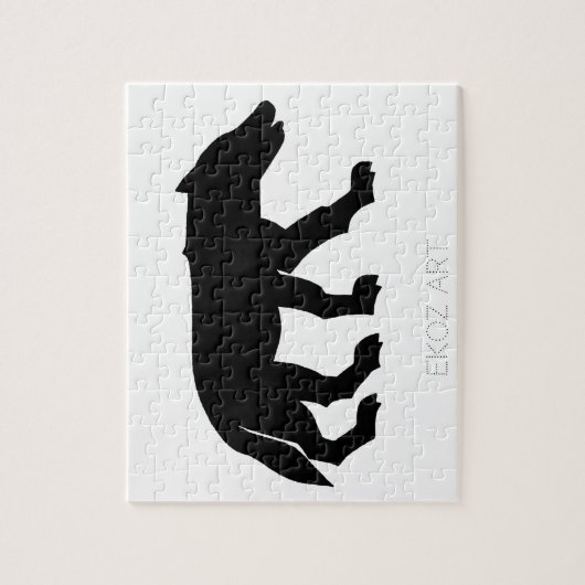 ピティッシュウルフ切り出し ジグソーパズル (縦)